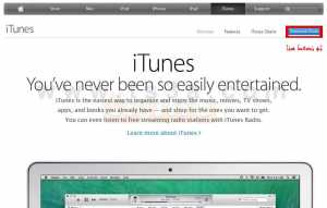 الضغط على download itunes