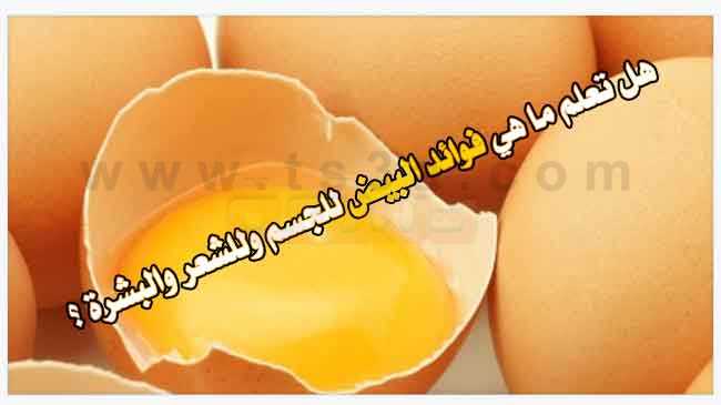 فوائد البيض للجسم للشعر للبشرة