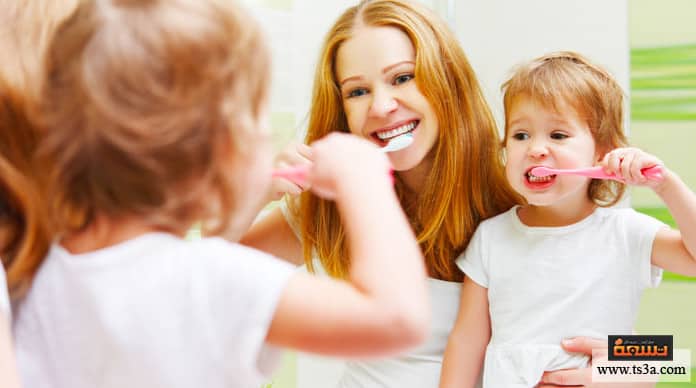 تنظيف أسنان الطفل تعليم الأطفال تنظيف الأسنان
