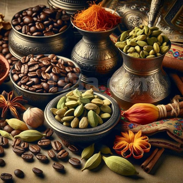 المكونات الأساسية لتحضير القهوة العربية